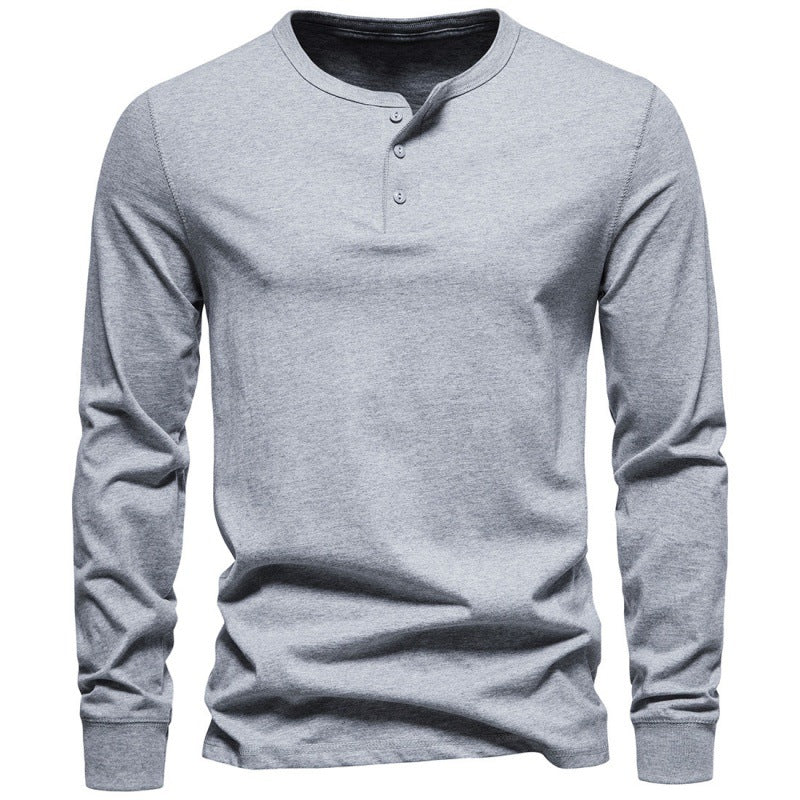 Herren Langarmshirt mit Knopfverschluss und modernem Design Krohn-e