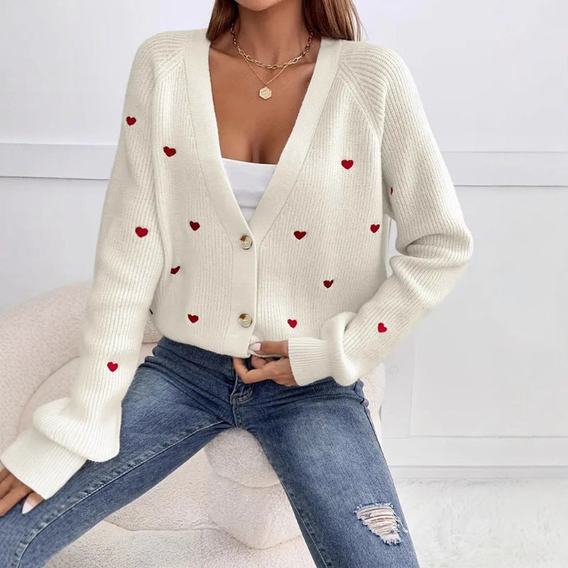 Damen Strickjacke im verspielten Herzdesign Krohn-e