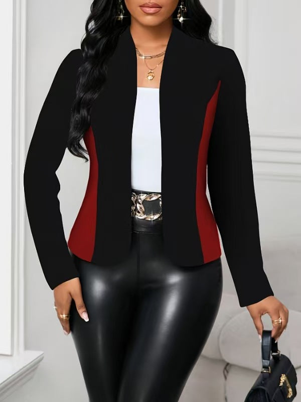 Damen moderne Blazerjacke mit farblich abgesetzten Einsätzen Krohn-e