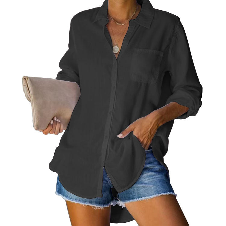 Damen lässige Bluse aus leichtem Stoff Krohn-e