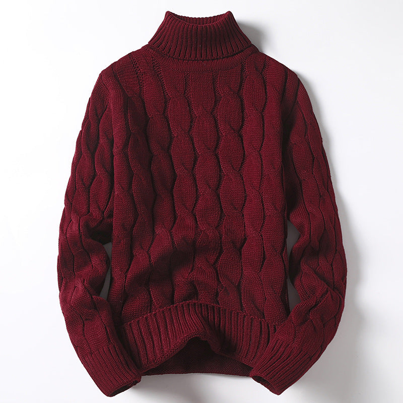 Herren Strickpullover mit Rollkragen und Zopfmuster Krohn-e