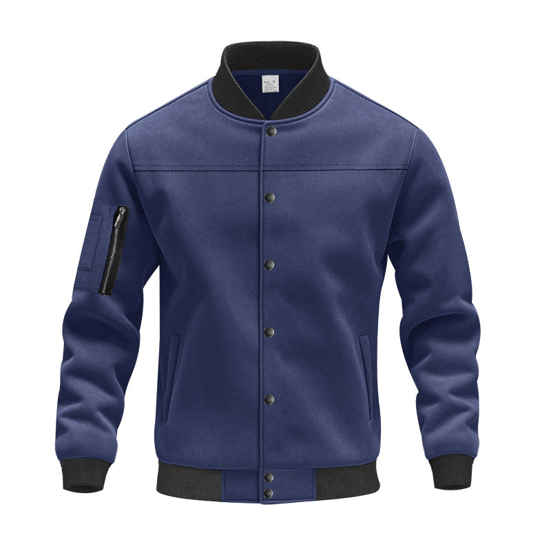 Herren modische Collegejacke mit praktischen Reißverschlusstaschen und elastischen Bündchen Krohn-e