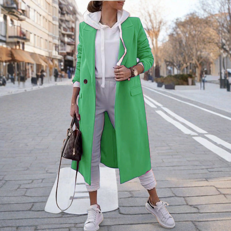 Damen eleganter trenchcoat mit Kapuze Krohn-e