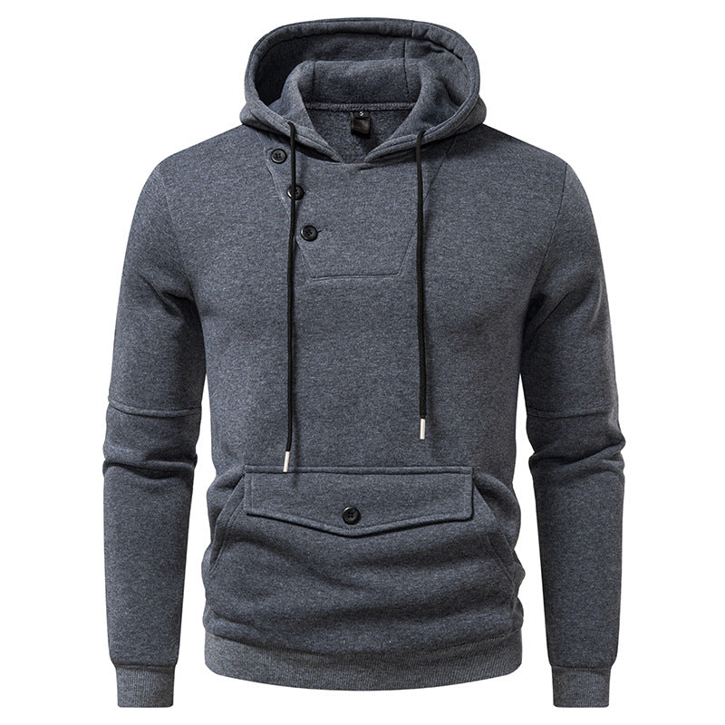 Herren Stylische Kapuzenpullover mit Knopfdetails Krohn-e