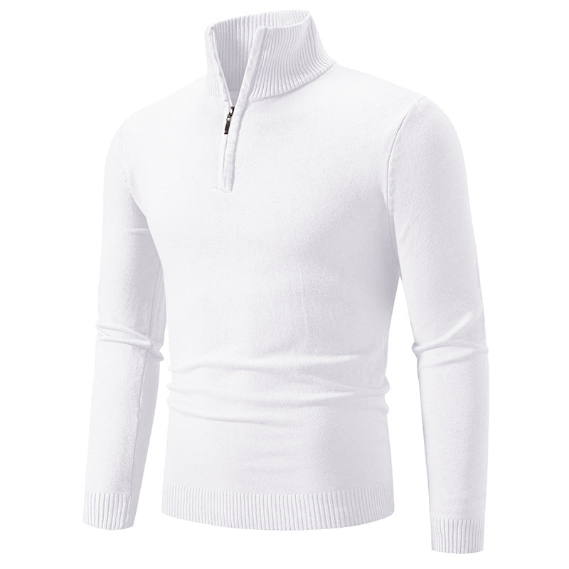 Herren Strickpullover mit hohem Kragen und praktischen Reißverschluss Krohn-e