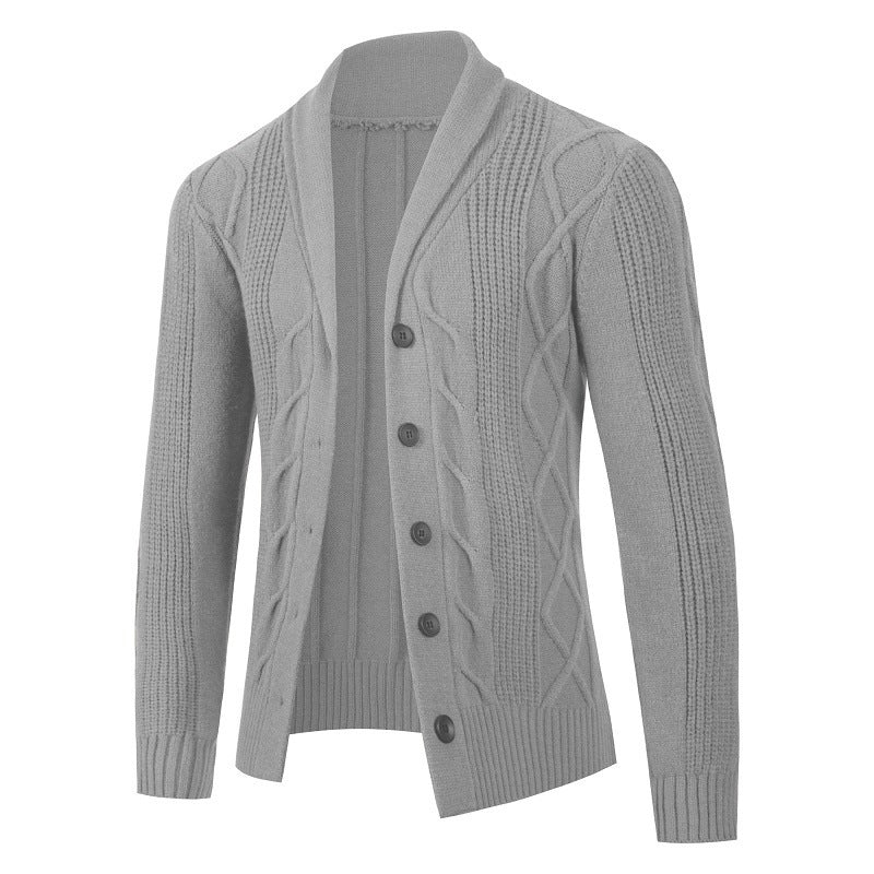 Herren Strickjacke mit modernen Kabelmustern und bequemen Passform Krohn-e