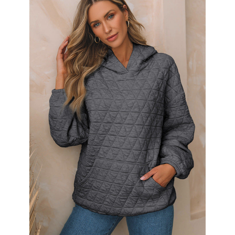 Damen gesteppter Kapuzenpullover mit praktischen Taschen Krohn-e
