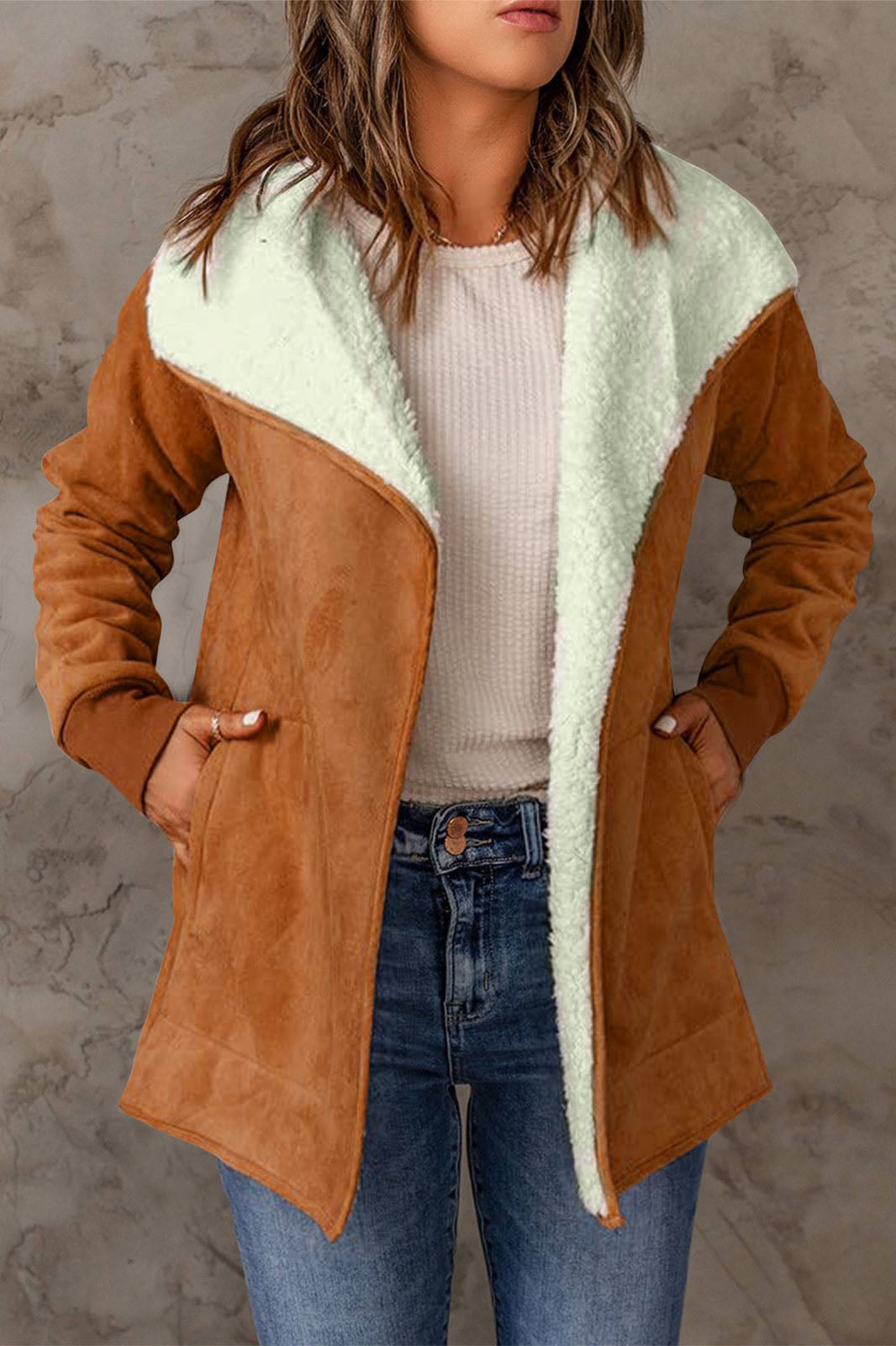 Krohn-e | Revers Wildleder und Schafswolle Thermojacke