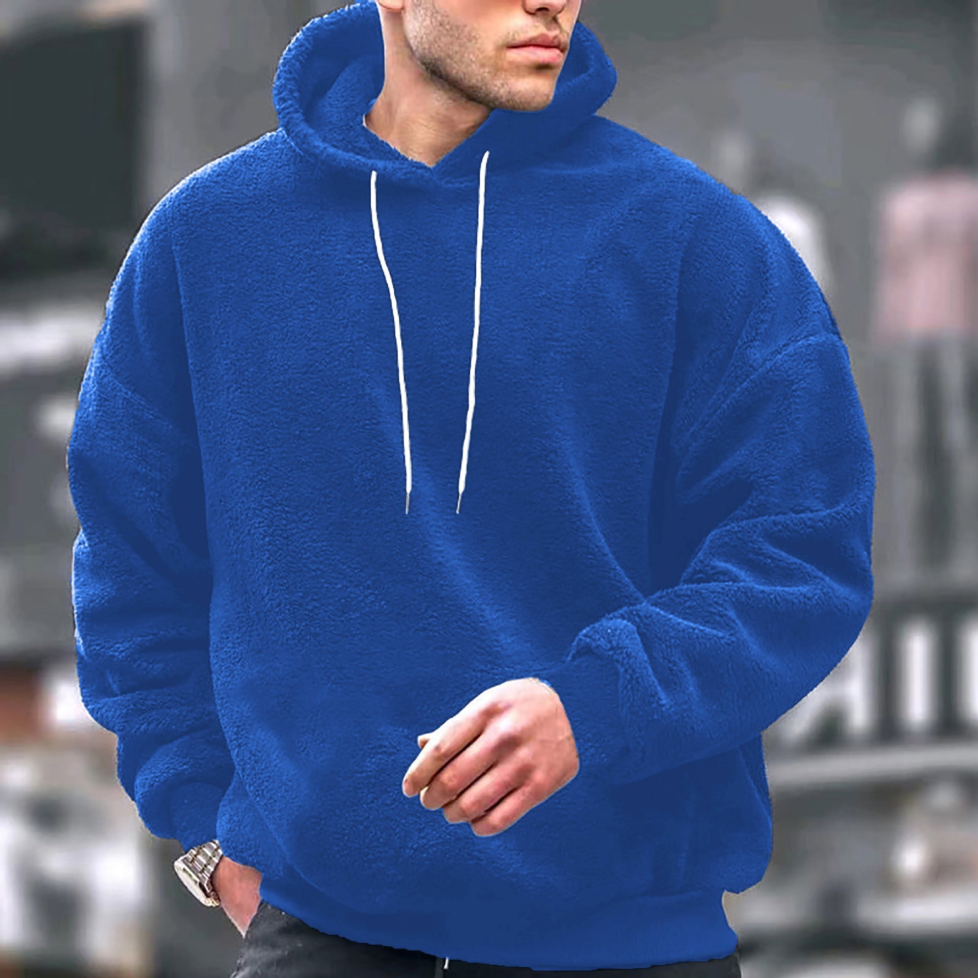 Herren Fleece-Kapuzenpullover mit weichem Innenfutter Krohn-e