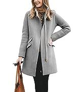 Damen modischer Wollmantel mit asymmetrischem Schnitt Krohn-e
