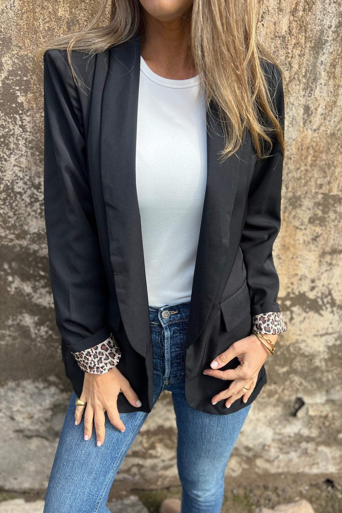 Krohn-e | Blazer mit Леопарденmuster Füttert