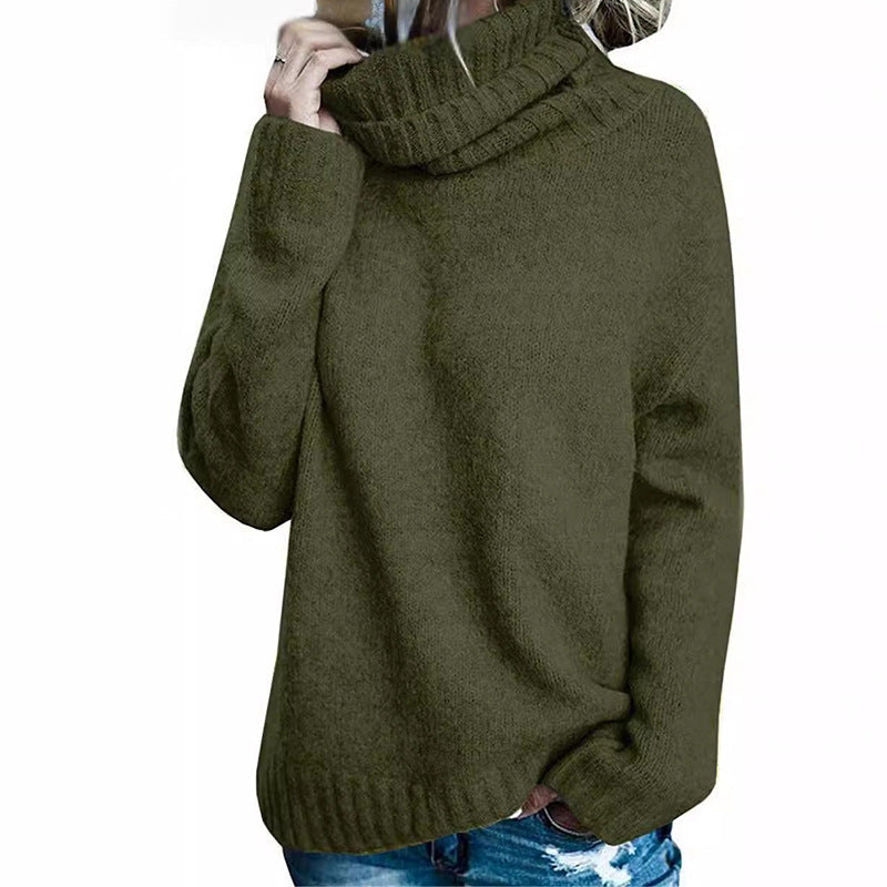 Damen legerer Rollkragenpullover mit praktischem Schnitt Krohn-e