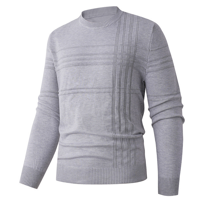 Herren Pullover mit strukturiertem Muster und Rundhalsausschnitt Krohn-e