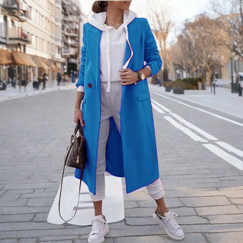 Damen eleganter trenchcoat mit Kapuze Krohn-e