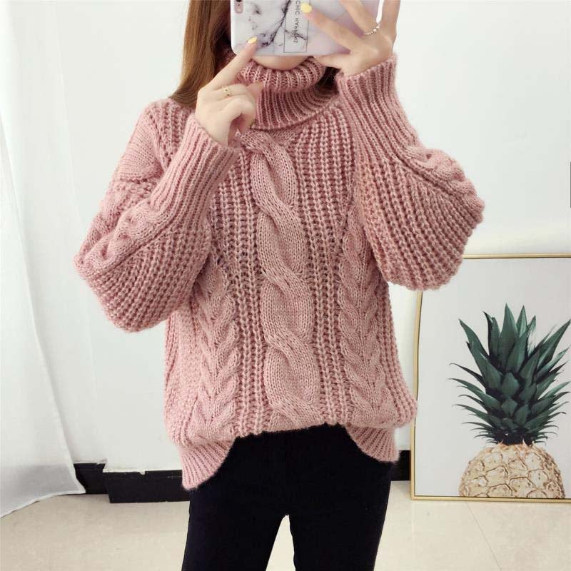 Krohn-e | Chunky Strickpullover mit Flechtmuster Acryl Warm und Komfortabel