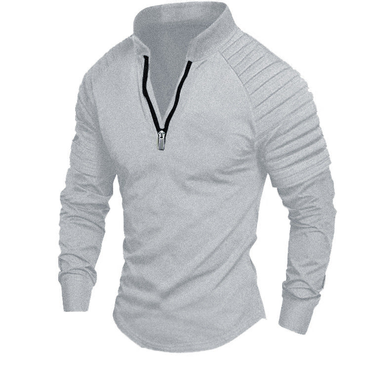 Herren Sportliches Langarmshirt mit halblangem Reißverschluss Krohn-e