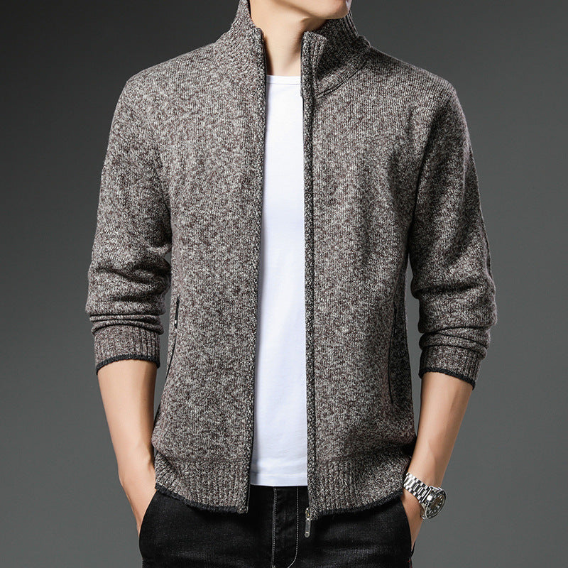 Herren Fleecejacke mit hochgeschlossenem Kragen und praktischen Reißverschlusstaschen Krohn-e