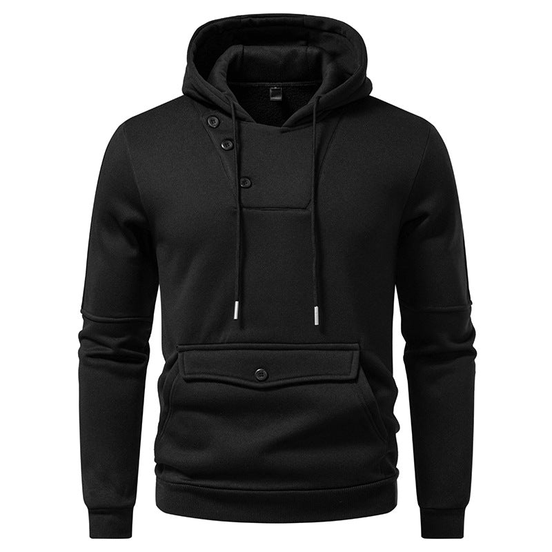 Herren Stylische Kapuzenpullover mit Knopfdetails Krohn-e
