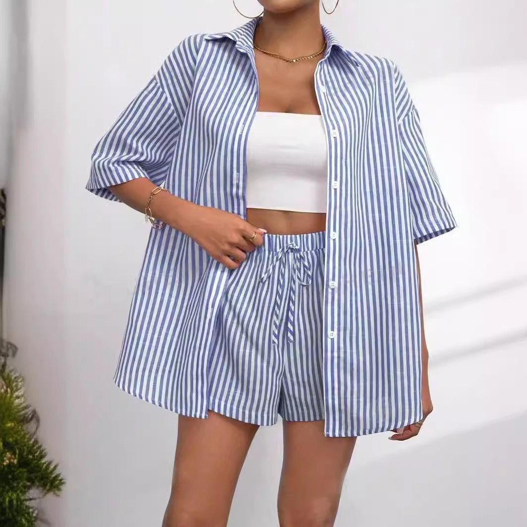 Damen lässiges Hemd und Shorts Set Krohn-e
