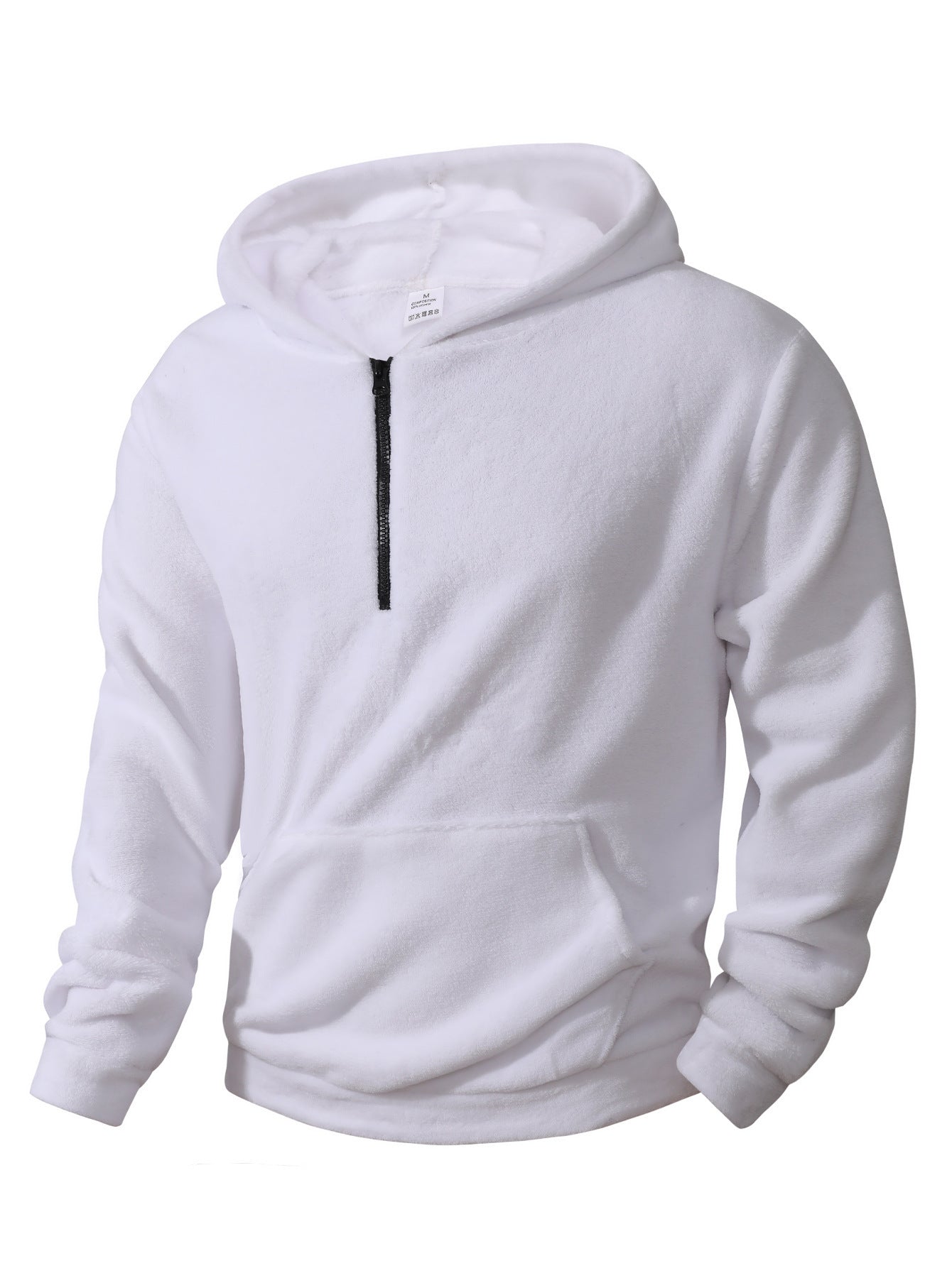Herren Fleece-Hoodie mit innovativem halblangem Reißverschluss Krohn-e