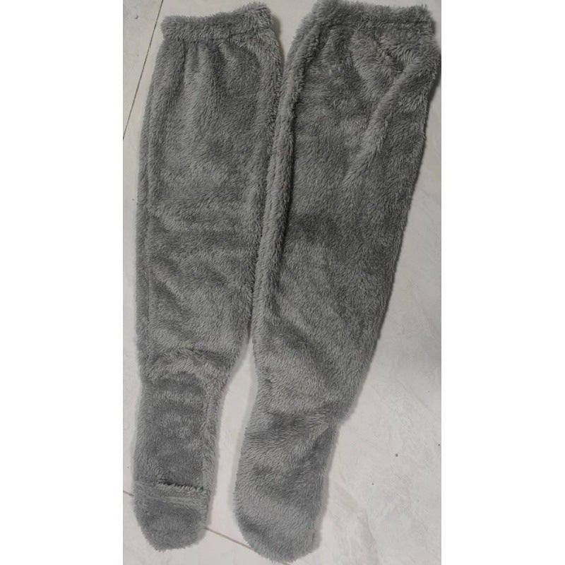 Damen Kuschelige Overknee-Socken aus weichem Fleece Krohn-e