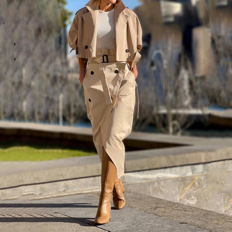 Damen modische Jacke und Rock Set Krohn-e