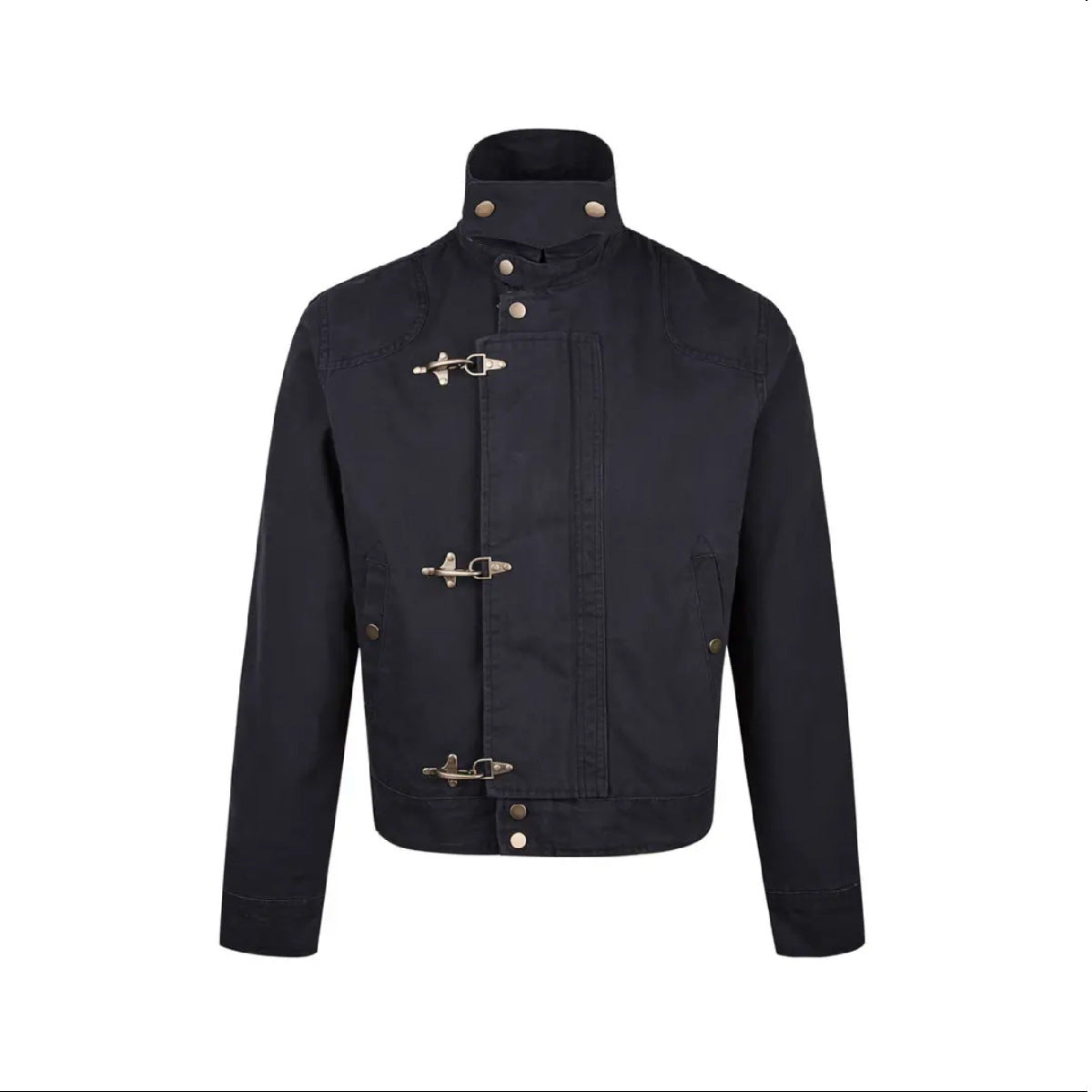 Herren modische Kurzjacke mit innovativen Schnallen und praktischem hochgeschlossenem Kragen Krohn-e