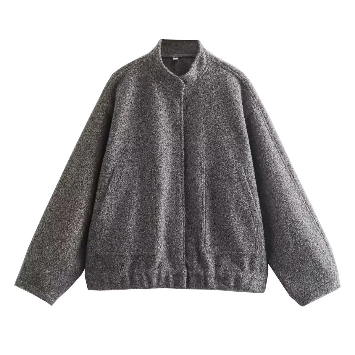 Damen Oversized Wolljacke im schlichten Design Krohn-e