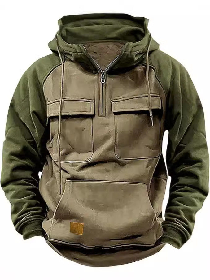 Herren funktionale Kapuzenjacke mit praktischen Taschen Krohn-e