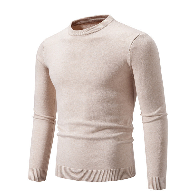 Herren eleganter Rundhals-Pullover aus feiner Baumwolle Krohn-e
