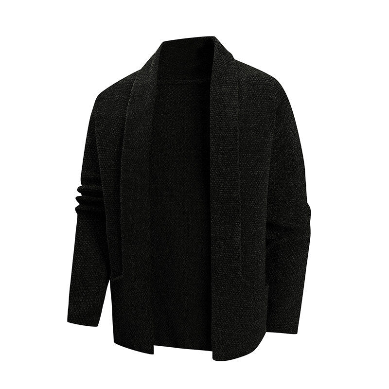 Damen Elegante Strickjacke mit schickem Revers und Taschen Krohn-e