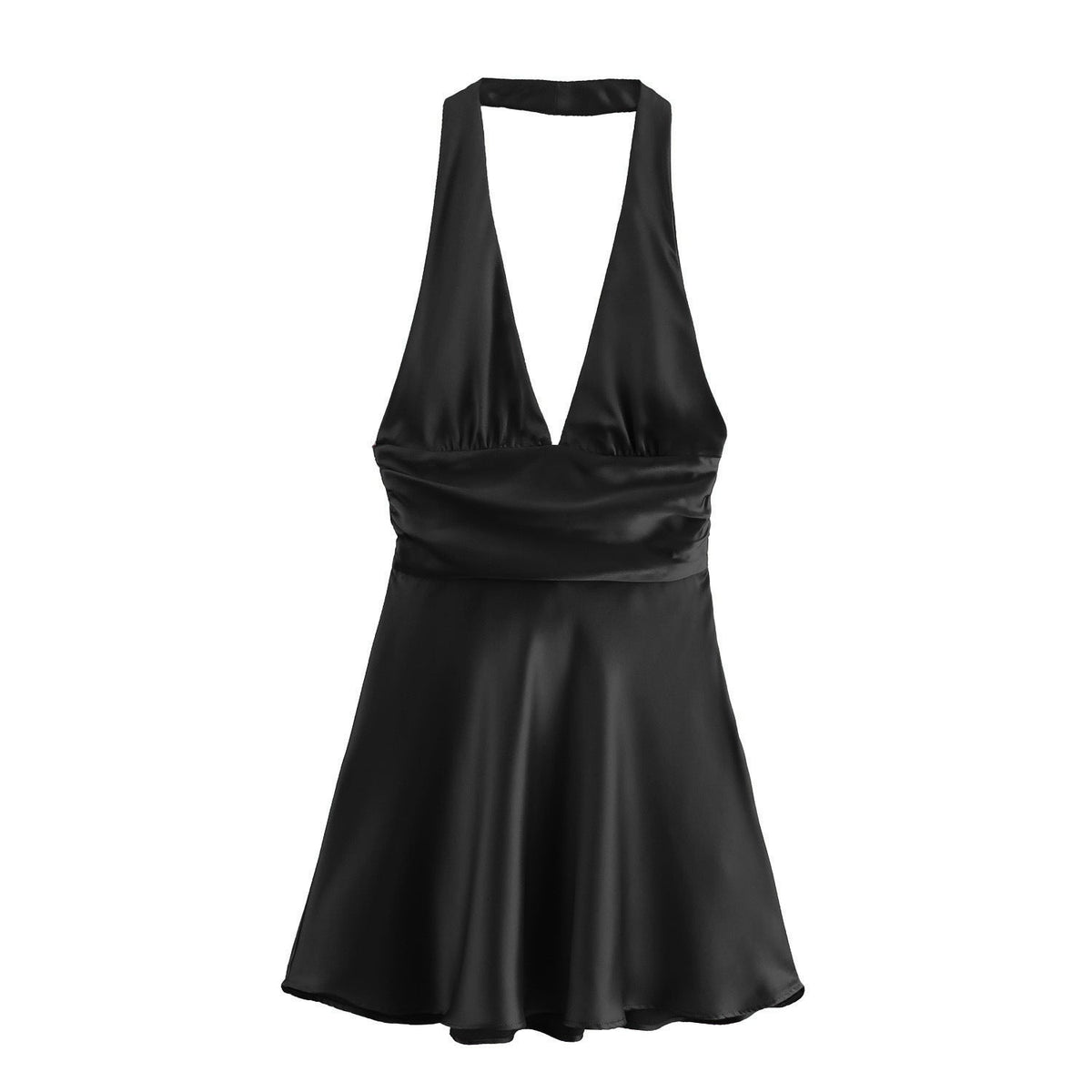 Luxuriöses Sommerseide-Halterkleid von Fudus