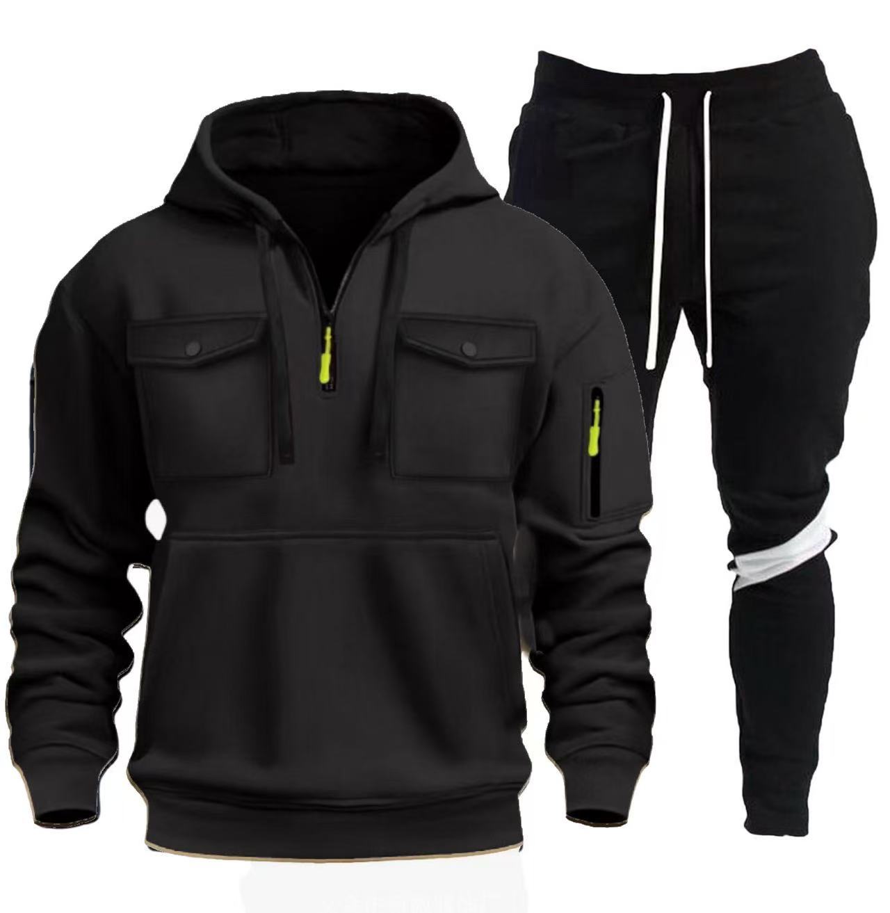 Herren praktische Kapuzenjacke mit Sporthose Krohn-e