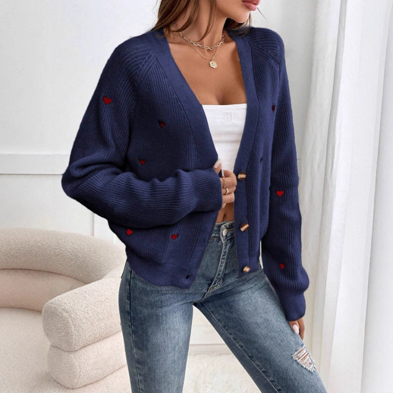 Damen Strickjacke im verspielten Herzdesign Krohn-e