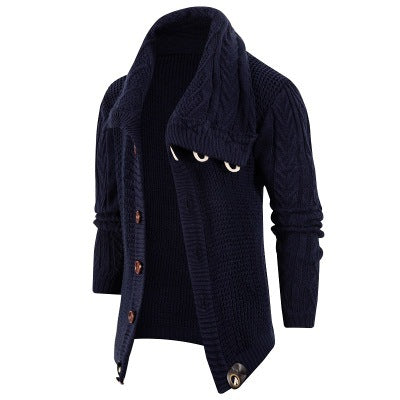 Herren Strickjacke mit Schalkragen und Holzknöpfen Krohn-e