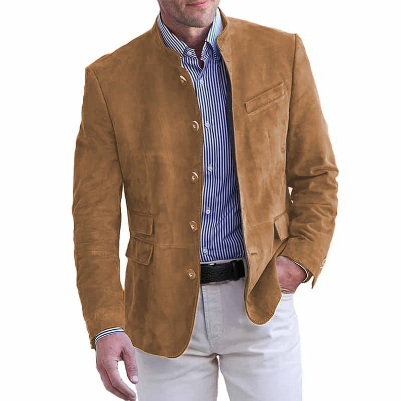 Herren eleganter Wildlederblazer mit modischen Akzenten Krohn-e