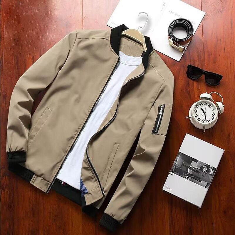 Herren moderne Bomberjacke mit praktischen Taschen und elastischen Bündchen Krohn-e