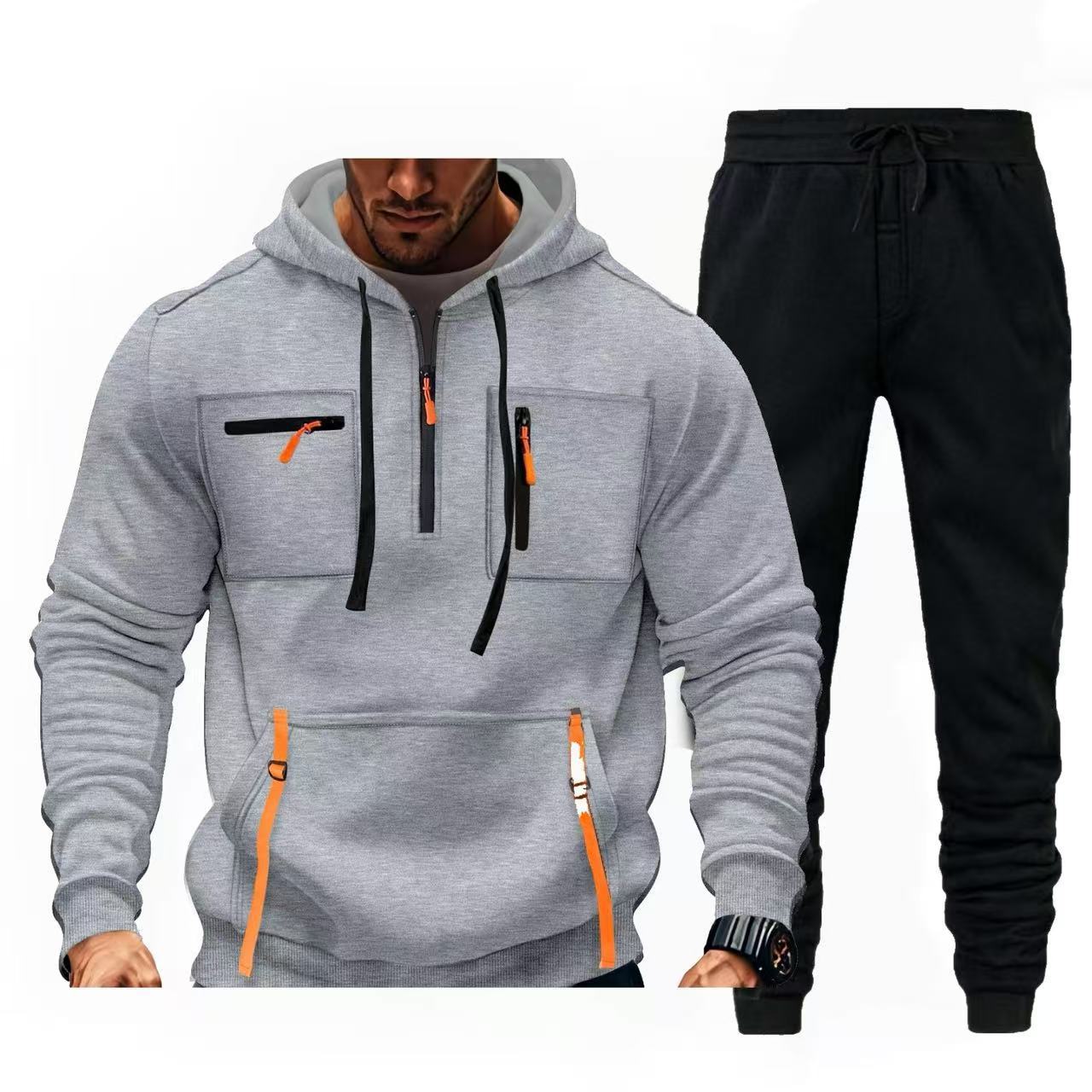 Herren multifunktionaler Kapuzenpullover und Jogginghose Kombination Krohn-e
