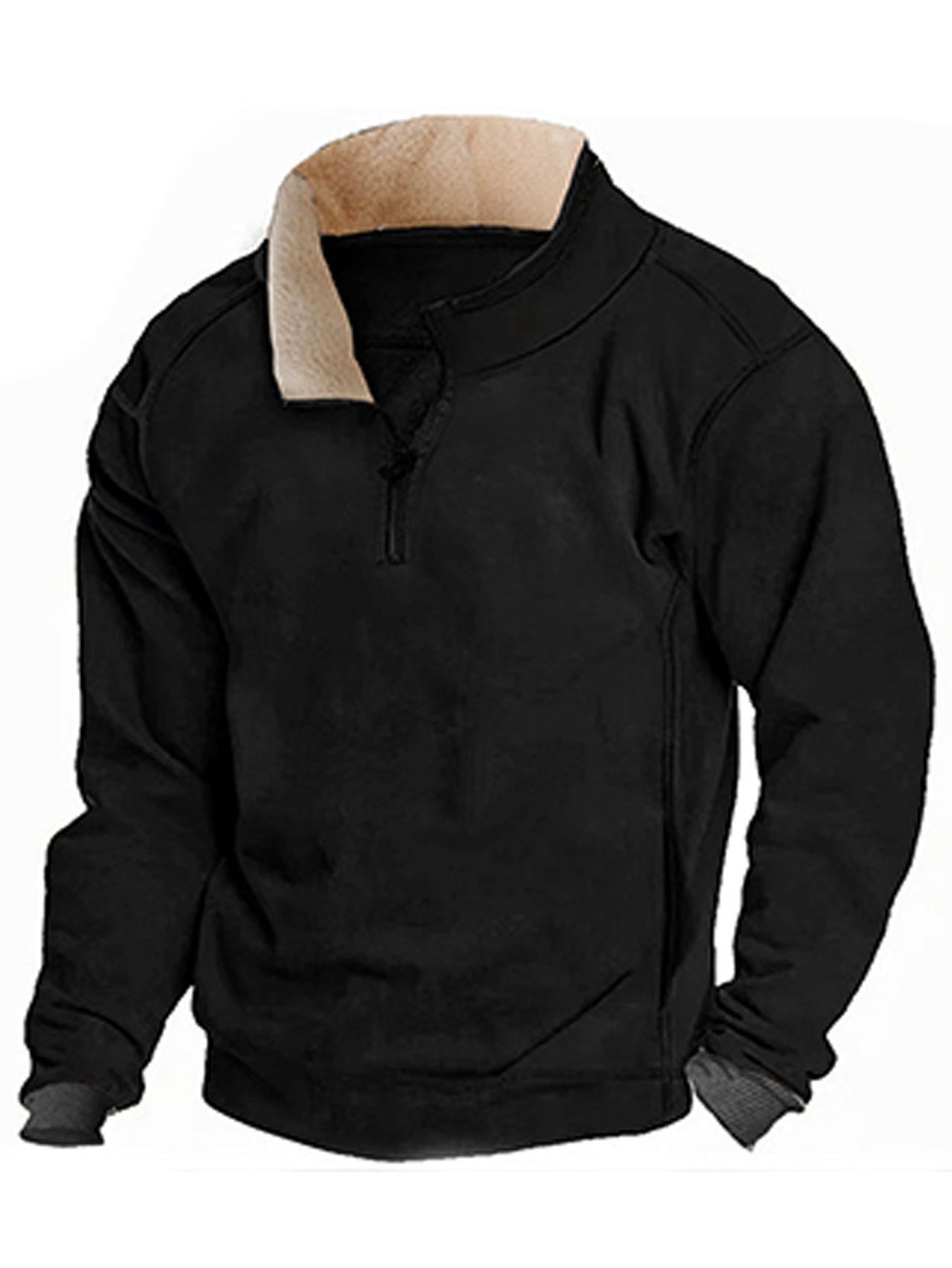 Herren Fleece Sweatshirt mit Stehkragen Krohn-e