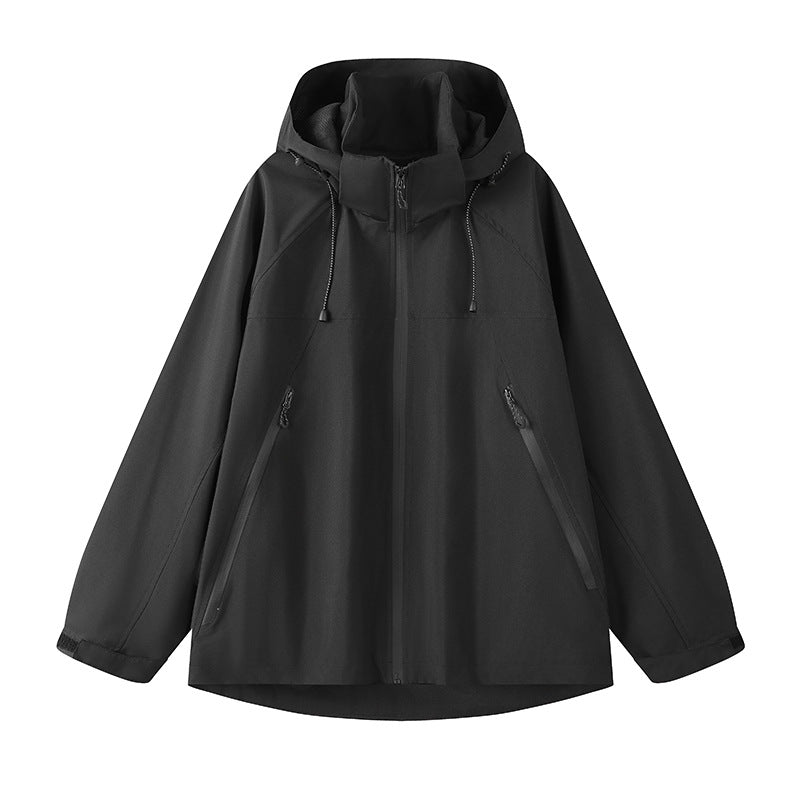 Damen technische Outdoor-Jacke mit verstellbarer Kapuze und funktionalen Reißverschlusstaschen Krohn-e