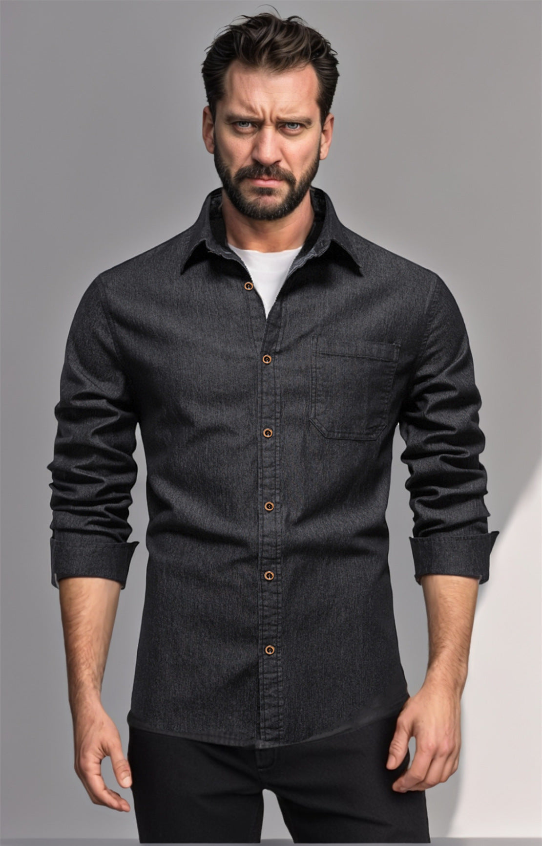 Herren Denim Hemd Krohn-e