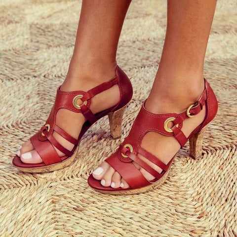 Damen Elegante Sandalen mit modischen Riemen und hohem Absatz Krohn-e