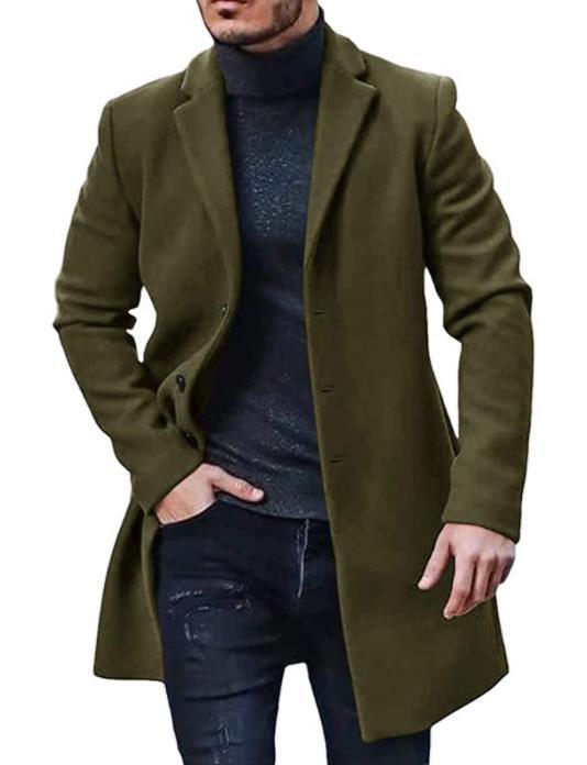 Herren Eleganter, zeitloser Wollmantel Krohn-e