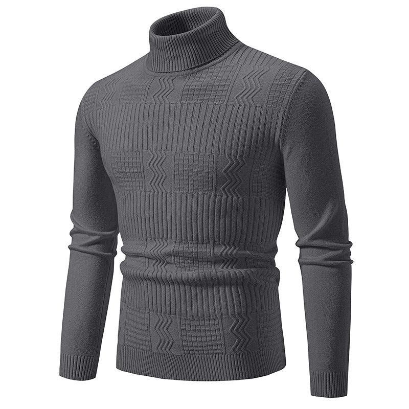 Herren eleganter Rollkragenpullover mit strukturiertem Design Krohn-e