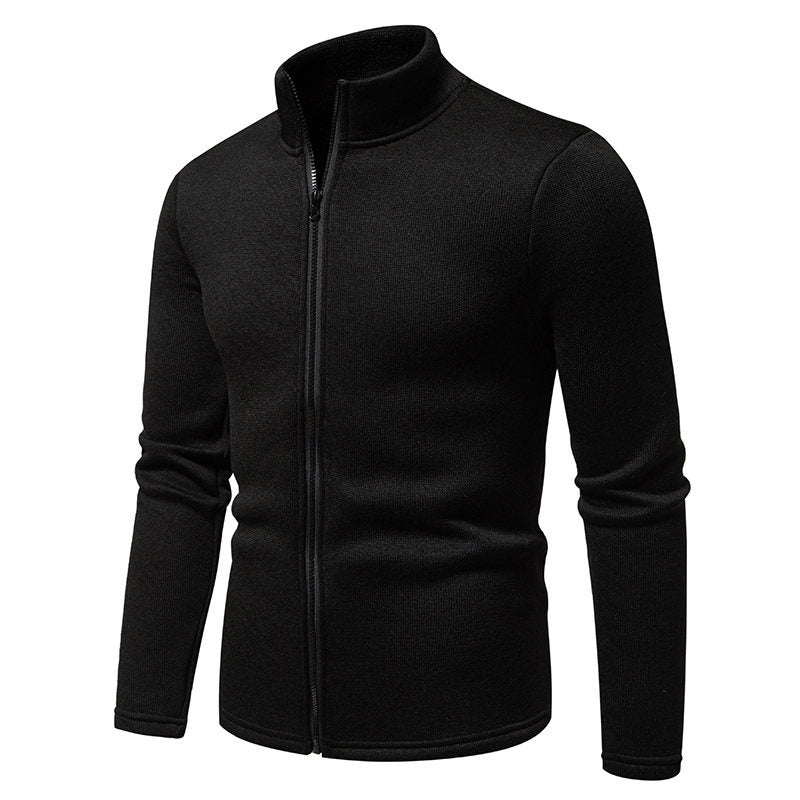 Herren Fleecejacke mit hoher Stehkragen und durchgehendem Reißverschluss Krohn-e