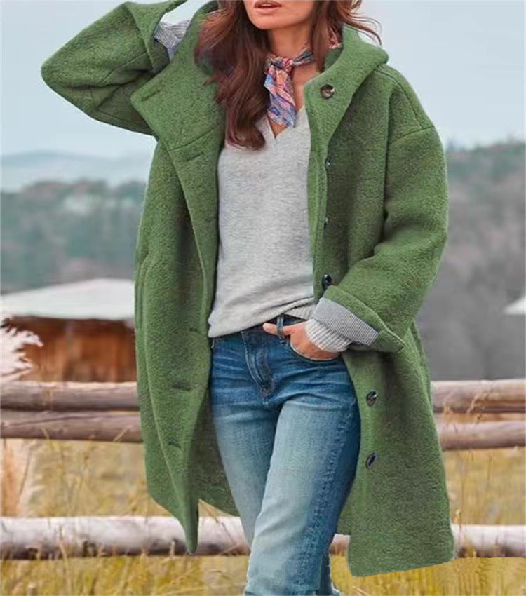 Damen lässiger Oversized-Fleece-Mantel mit praktischen Taschen Krohn-e
