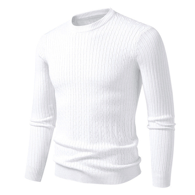 Herren Grobstrickpullover mit modernem Zopfmuster Krohn-e