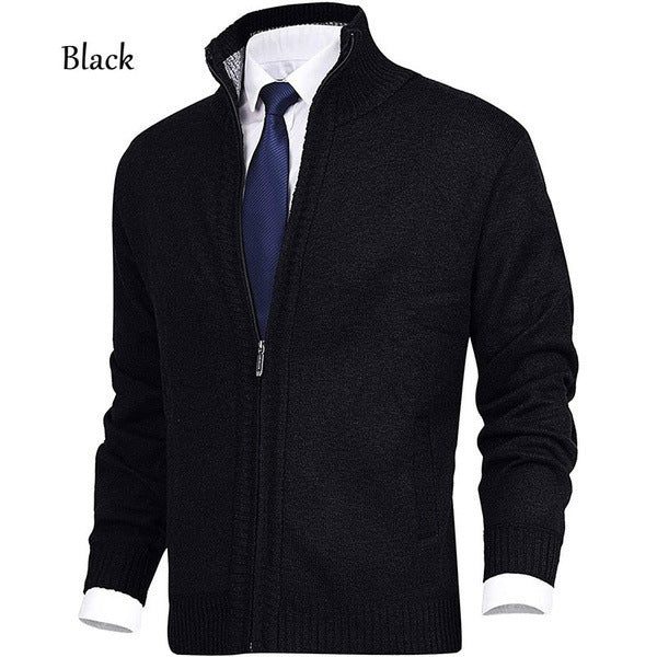 Herren Strickjacke mit Stehkragen und Reißverschluss Krohn-e