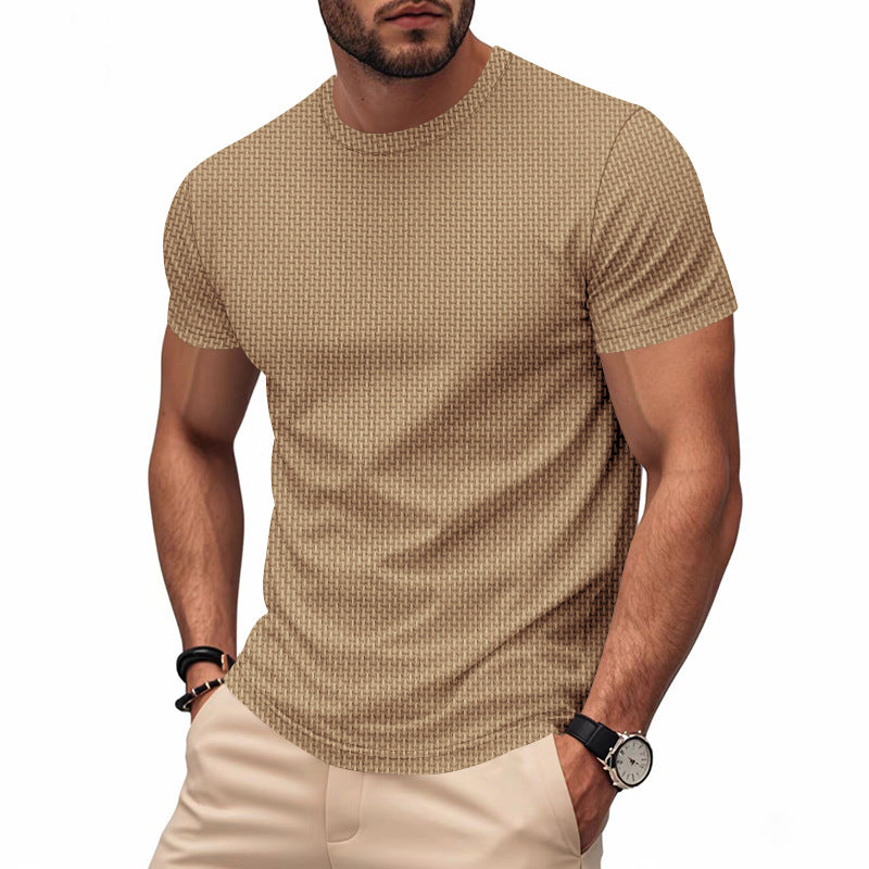 Herren Kurzarm T-Shirt mit strukturiertem Design und atmungsaktiver Baumwolle Krohn-e