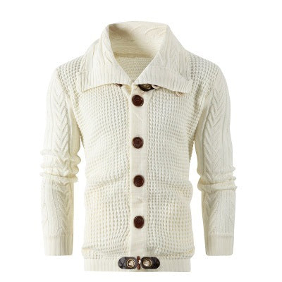 Herren Strickjacke mit Schalkragen und Holzknöpfen Krohn-e